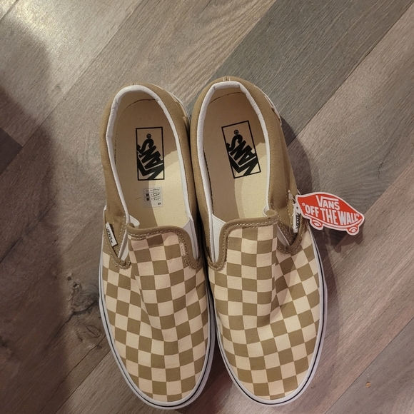 FIRM Vans Classic Slip On Checkerboard Unisex Size 9M/11W Frappe Casual - Picture 4 of 7